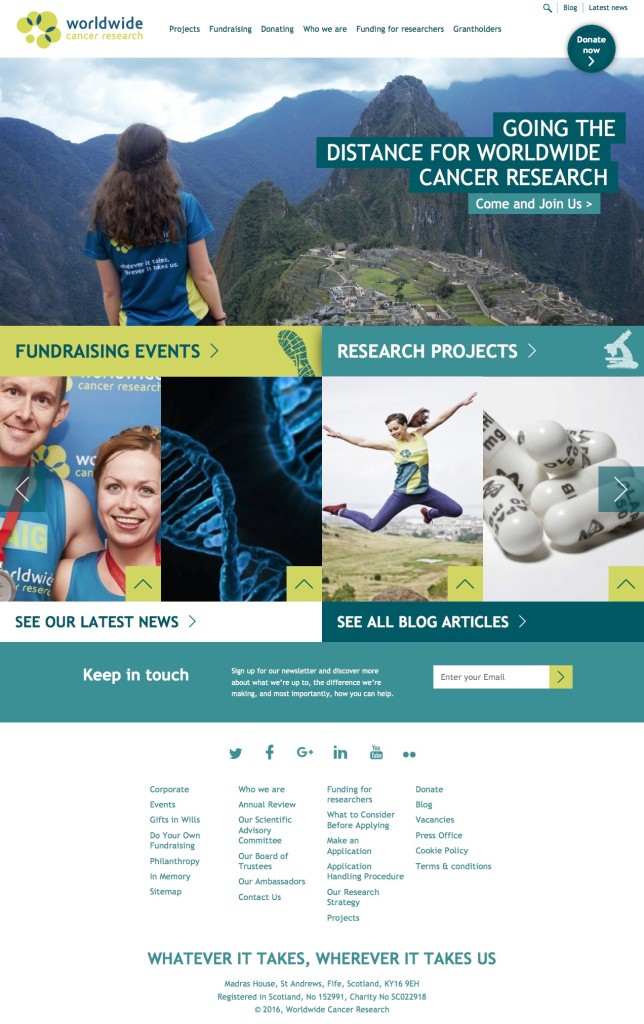 The Union: Worldwide Cancer Research - Website